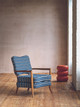 Hotline indigo uphosted chair. Mid century